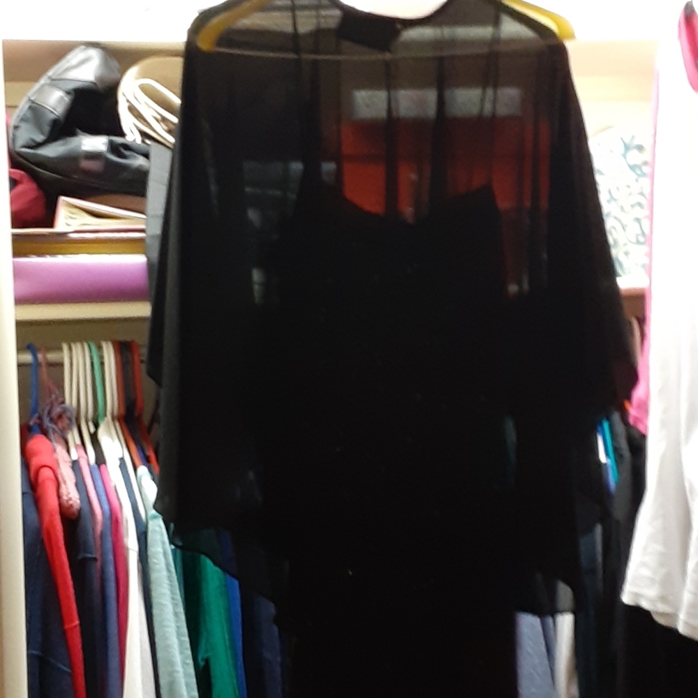 Floor length evening gown with matching shawl